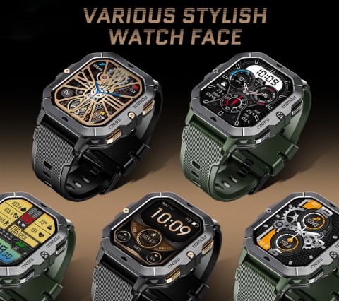 Smartwatch Męski Rubicon RNCF23 Bluetooth Call Black