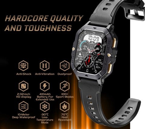 Smartwatch Męski Rubicon RNCF23 Bluetooth Call Black