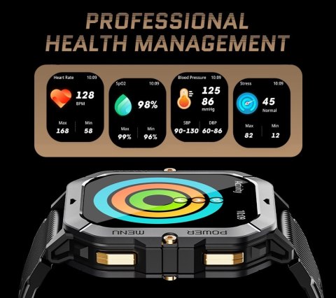 Smartwatch Męski Rubicon RNCF23 Bluetooth Call Black