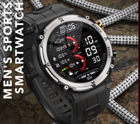 Smartwatch Męski Rubicon RNCF25 Black Bluetooth Call