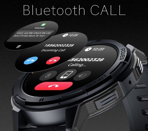 Smartwatch Męski Rubicon RNCF26 Black AMOLED 1.43"
