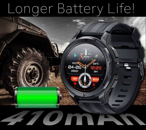 Smartwatch Męski Rubicon RNCF26 Black AMOLED 1.43"