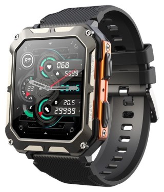 Smartwatch Męski Rubicon RNCF27 Czarny z Akcentami Orange