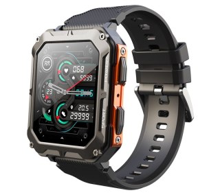 Smartwatch Męski Rubicon RNCF27 Czarny z Akcentami Orange