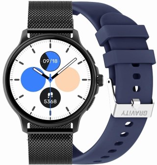 Smartwatch damski Gravity GT12-2 - granatowy z bransoletą