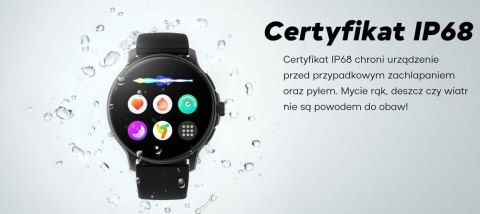 Smartwatch damski Gravity GT12-2 - granatowy z bransoletą