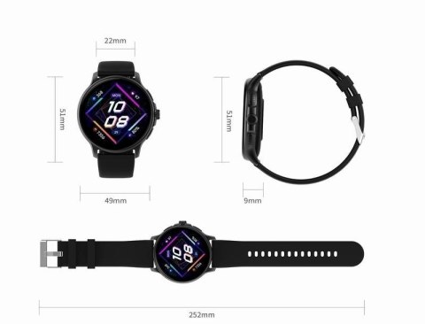 Smartwatch damski Gravity GT12-2 - granatowy z bransoletą