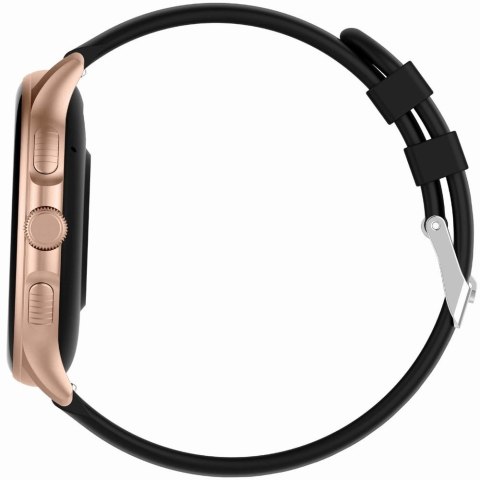 Smartwatch damski Gravity GT12-4 - czarny pasek i bransoleta Rose Gold