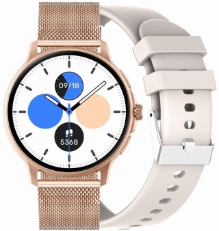 Smartwatch Damski Gravity GT12-5 Szary z Paskiem i Bransoletą