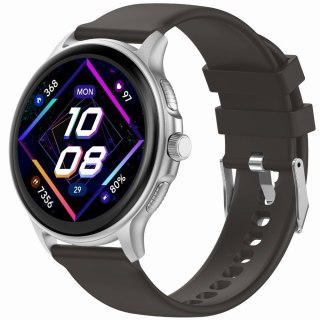 Smartwatch Damski Gravity GT12-7 Czarny + Srebrna Bransoleta