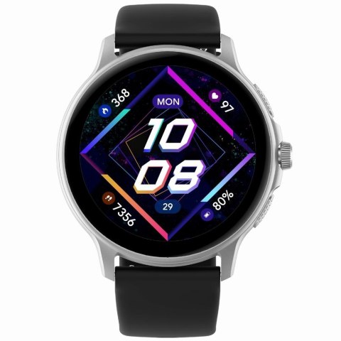 Smartwatch Damski Gravity GT12-7 Czarny + Srebrna Bransoleta