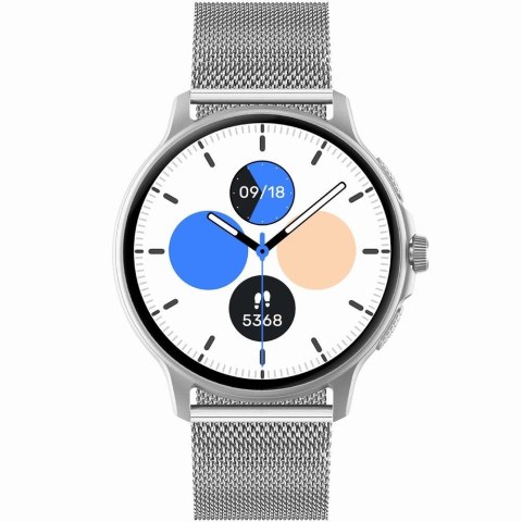 Smartwatch Damski Gravity GT12-7 Czarny + Srebrna Bransoleta