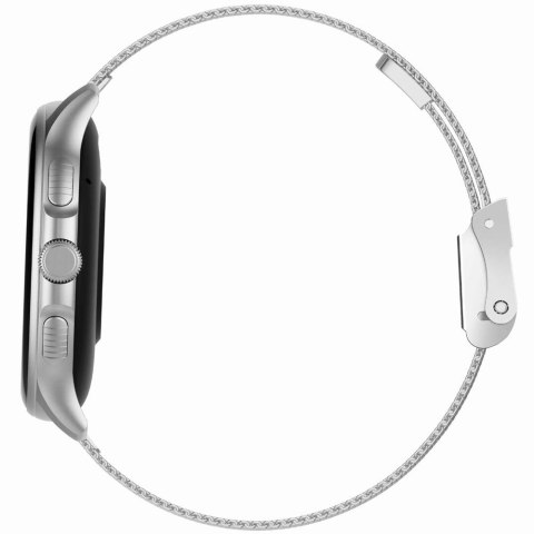 Smartwatch Damski Gravity GT12-8 Biały ze Srebrną Bransoletą