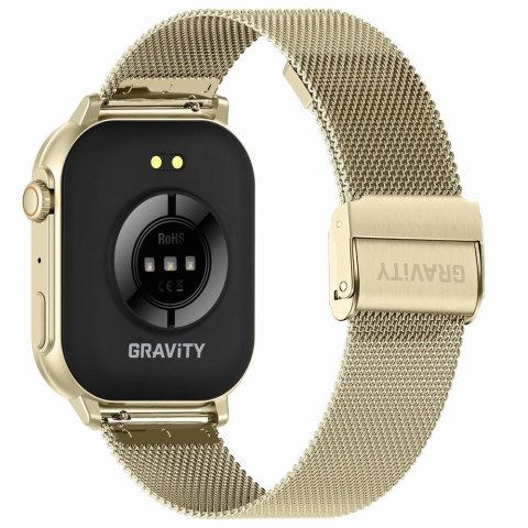 Smartwatch Damski GRAVITY GT15-10 Biały + Złota Bransoleta