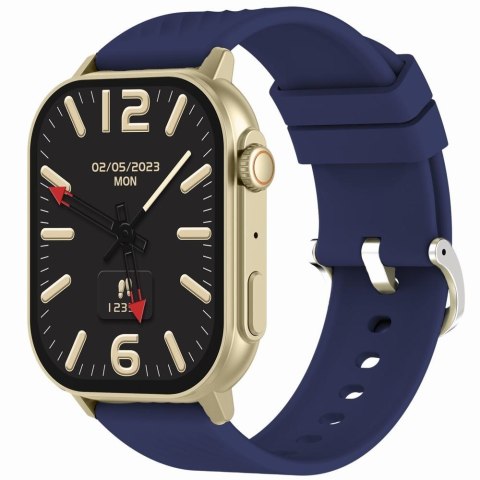 Smartwatch Damski GRAVITY GT15-11 Granatowy + Złota Bransoleta