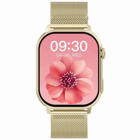 Smartwatch Damski GRAVITY GT15-11 Granatowy + Złota Bransoleta