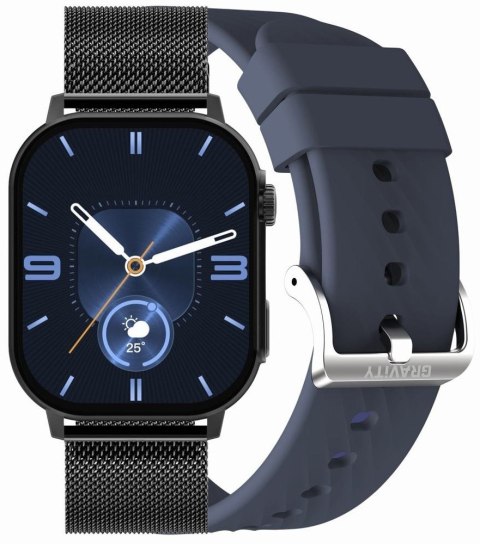 Smartwatch Damski Gravity GT15-12 Granatowy + Bransoleta Mesh