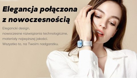 Smartwatch Damski Gravity GT15-12 Granatowy + Bransoleta Mesh