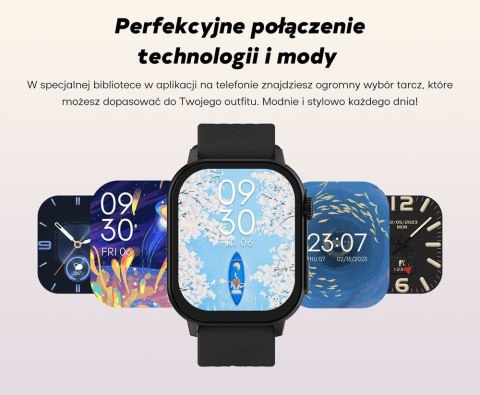 Smartwatch Damski Gravity GT15-12 Granatowy + Bransoleta Mesh