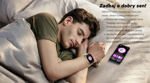 Smartwatch Damski Gravity GT15-12 Granatowy + Bransoleta Mesh