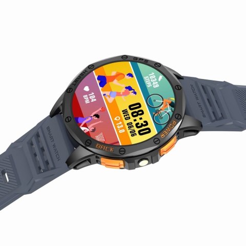 Smartwatch Męski Gravity GT24-1 GPS - Zestaw 2 Pasków Silikonowych
