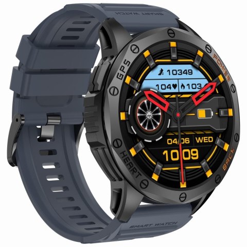 Smartwatch Męski Gravity GT24-1 GPS - Zestaw 2 Pasków Silikonowych