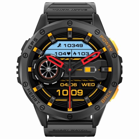 Smartwatch Gravity GT24-2 GPS AMOLED (Czarny + Biały Pasek)