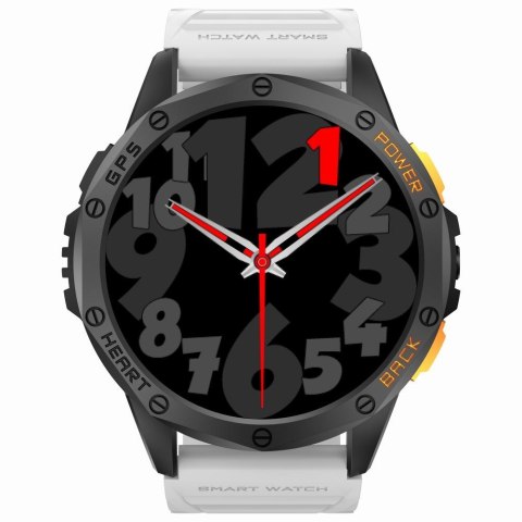 Smartwatch Gravity GT24-2 GPS AMOLED (Czarny + Biały Pasek)