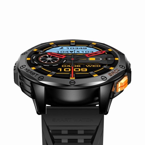 Smartwatch Gravity GT24-2 GPS AMOLED (Czarny + Biały Pasek)