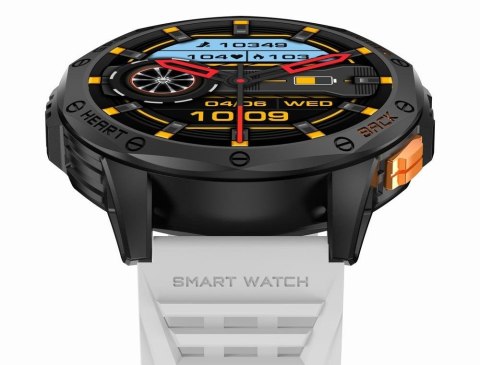 Smartwatch Gravity GT24-2 GPS AMOLED (Czarny + Biały Pasek)