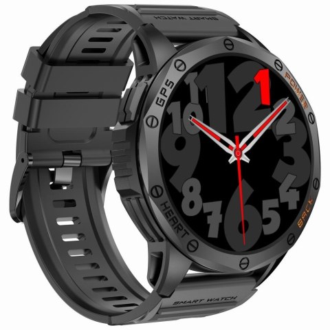Smartwatch Gravity GT24-2 GPS AMOLED (Czarny + Biały Pasek)