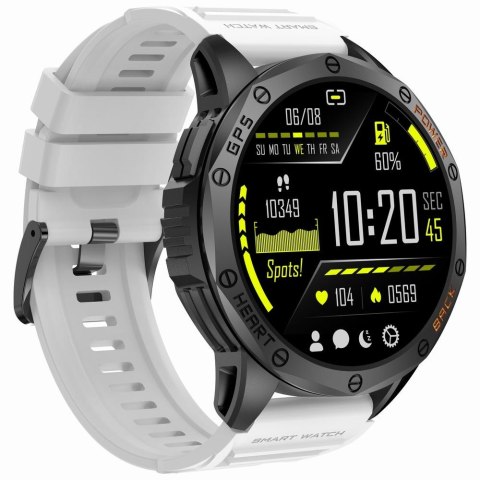 Smartwatch Gravity GT24-2 GPS AMOLED (Czarny + Biały Pasek)