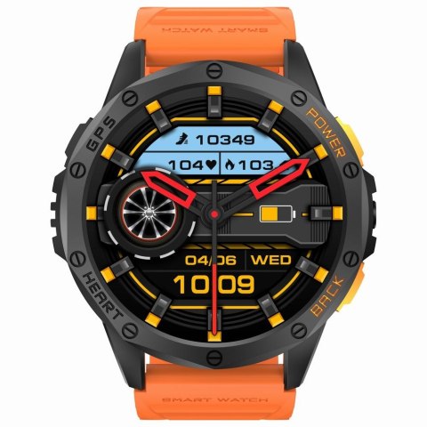 Smartwatch Gravity GT24-3 GPS AMOLED (Czarny + Pomarańczowy)