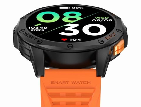 Smartwatch Gravity GT24-3 GPS AMOLED (Czarny + Pomarańczowy)