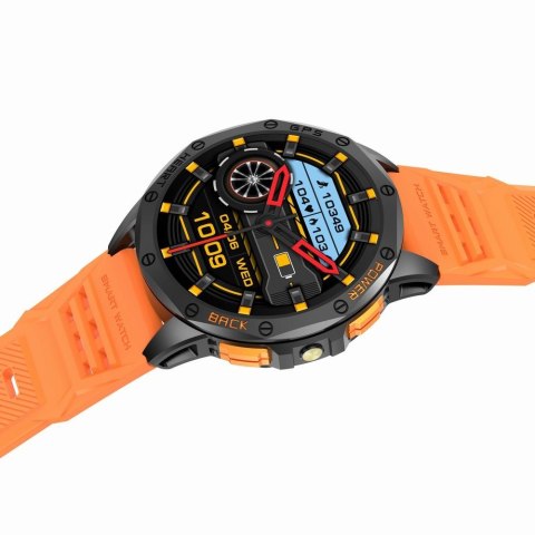 Smartwatch Gravity GT24-3 GPS AMOLED (Czarny + Pomarańczowy)