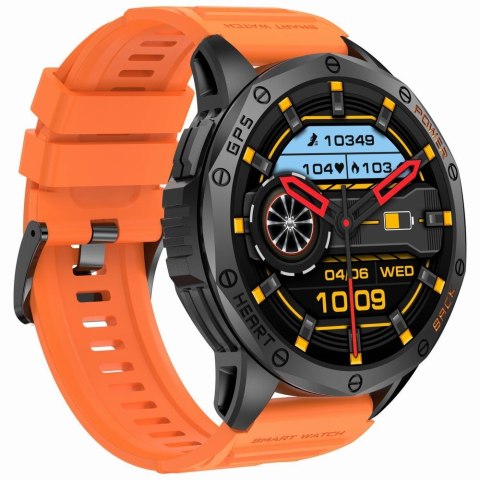 Smartwatch Gravity GT24-3 GPS AMOLED (Czarny + Pomarańczowy)