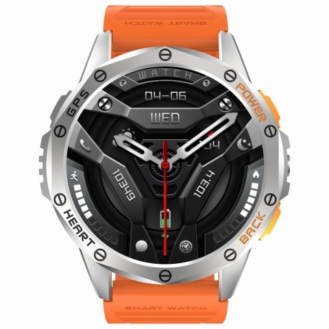 Smartwatch Gravity GT24-4 GPS AMOLED (Czarny + Pomarańczowy)