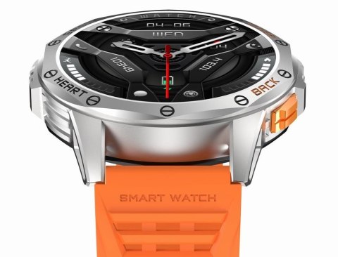 Smartwatch Gravity GT24-4 GPS AMOLED (Czarny + Pomarańczowy)