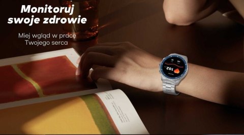 Smartwatch Gravity GT16-1 Złoty na Stalowej Bransolecie