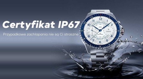 Smartwatch Gravity GT16-1 Złoty na Stalowej Bransolecie