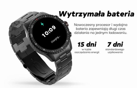 Smartwatch Gravity GT16-1 Złoty na Stalowej Bransolecie