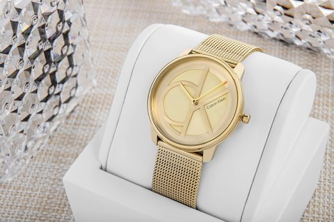 Zegarek Damski Calvin Klein Iconic Mesh Złoty 25200034