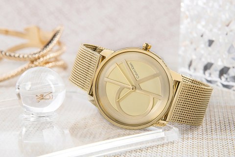Zegarek Damski Calvin Klein Iconic Mesh Złoty 25200034