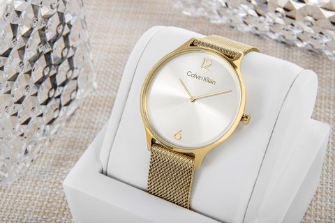 Zegarek Damski Calvin Klein Timeless Mesh Gold 25200003