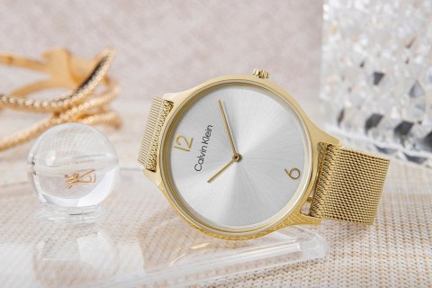 Zegarek Damski Calvin Klein Timeless Mesh Gold 25200003
