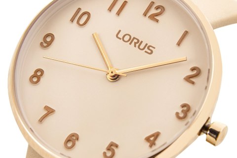 Zegarek damski Lorus Lady RG220SX9 różowe złoto karmelowy