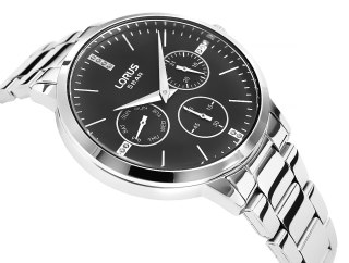 Damski zegarek Lorus Lady RP631DX9 - elegancja w czerni i stali