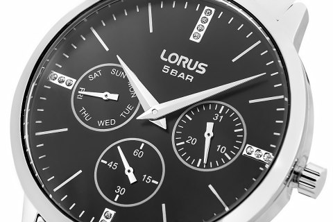 Damski zegarek Lorus Lady RP631DX9 - elegancja w czerni i stali