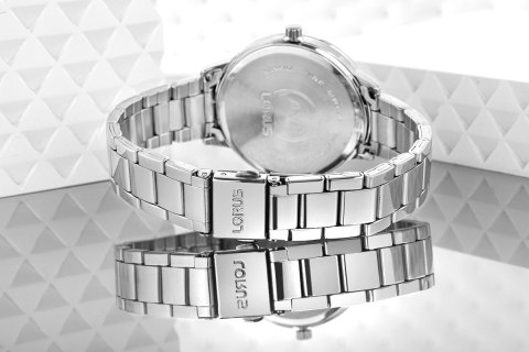 Damski zegarek Lorus Lady RP631DX9 - elegancja w czerni i stali