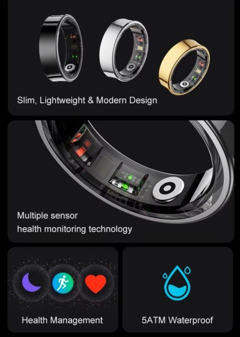 Smart Ring RUBICON R2 Silver SIZE-7